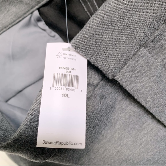 BANANA REPUBLIC GRAY STRETCH TROUSERS WITH ZIP POCKETS NEW W/ TAGS SIZE 10 LONG - Picture 5 of 8